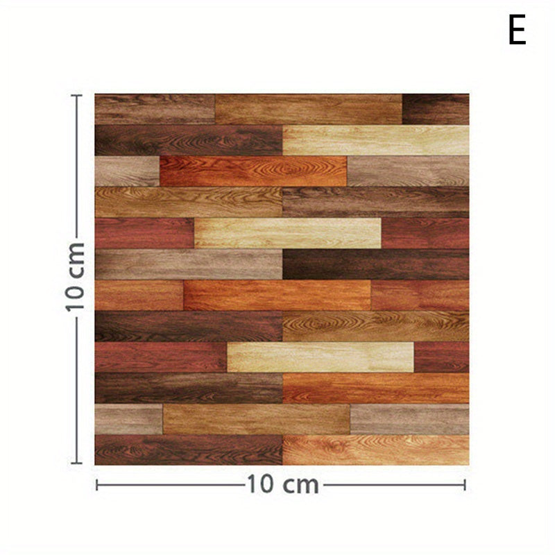 4pcs Wood Grain Ceramic Tile for Doll House Decor