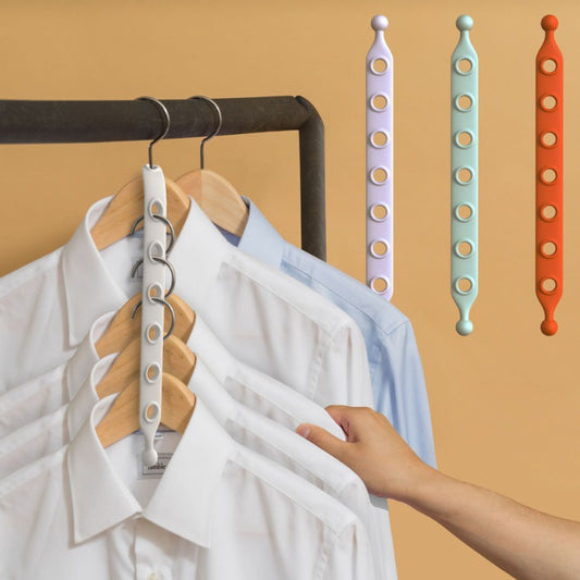 2pcs Foldable Plastic Clothes Hangers Windproof Buckles Durable Clothes Racks