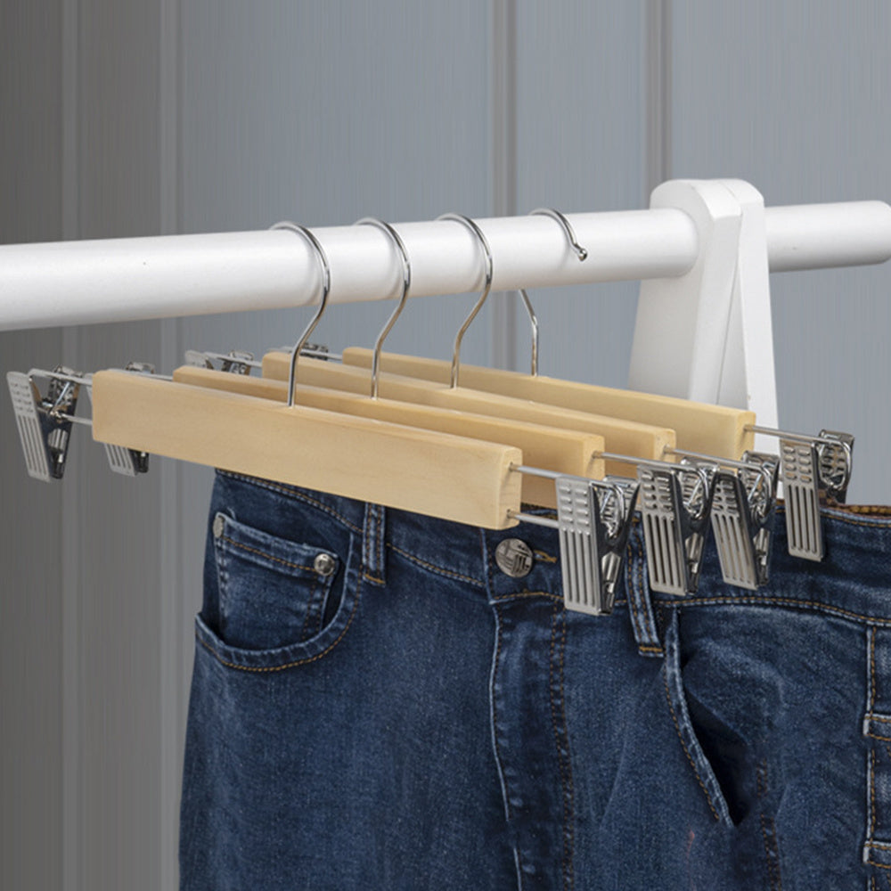 Pants Drying Hangers With Clips Windproof Storage Racks
