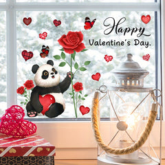 Love Panda Home Wall Decoration Sticker Self-adhesive Window Door Sticker