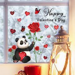 Love Panda Home Wall Decoration Sticker Self-adhesive Window Door Sticker