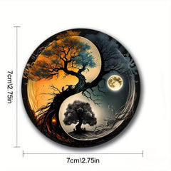 2pcs Holiday Party Coaster Decorative Mat Coffee Coaster Waterproof Round