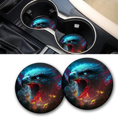 2pcs Holiday Party Coaster Decorative Mat Coffee Coaster Waterproof Round