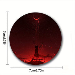2pcs Holiday Party Coaster Decorative Mat Waterproof Round Car Cup Holder Mat