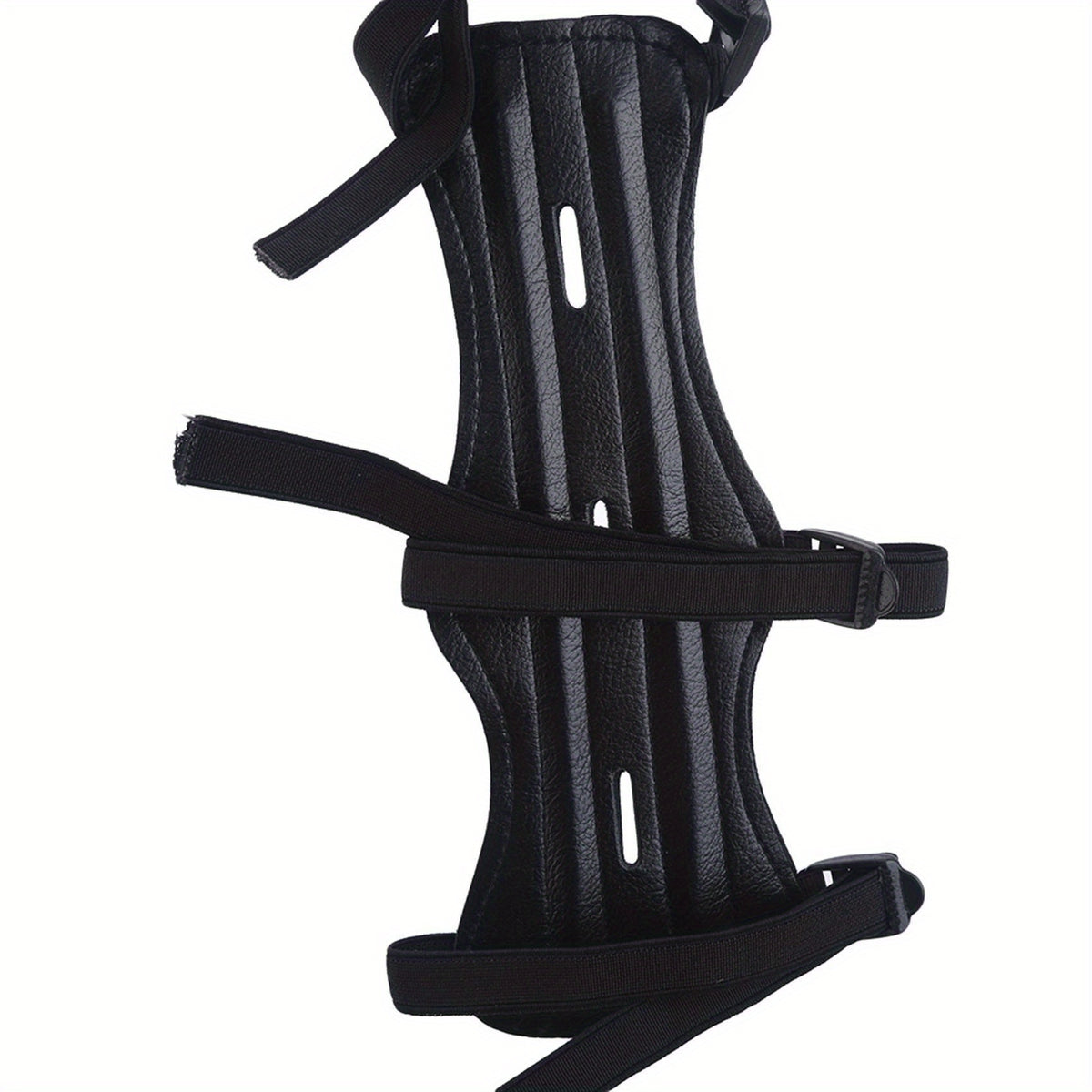 Adjustable Archery Arm Guards 3 Strap Forearm Protector Bow Armguard