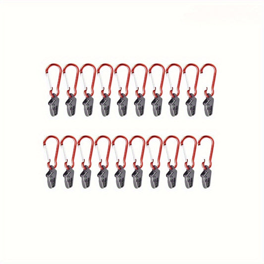 Aluminum Tent Clamps Hooks 40pcs Set for Camping