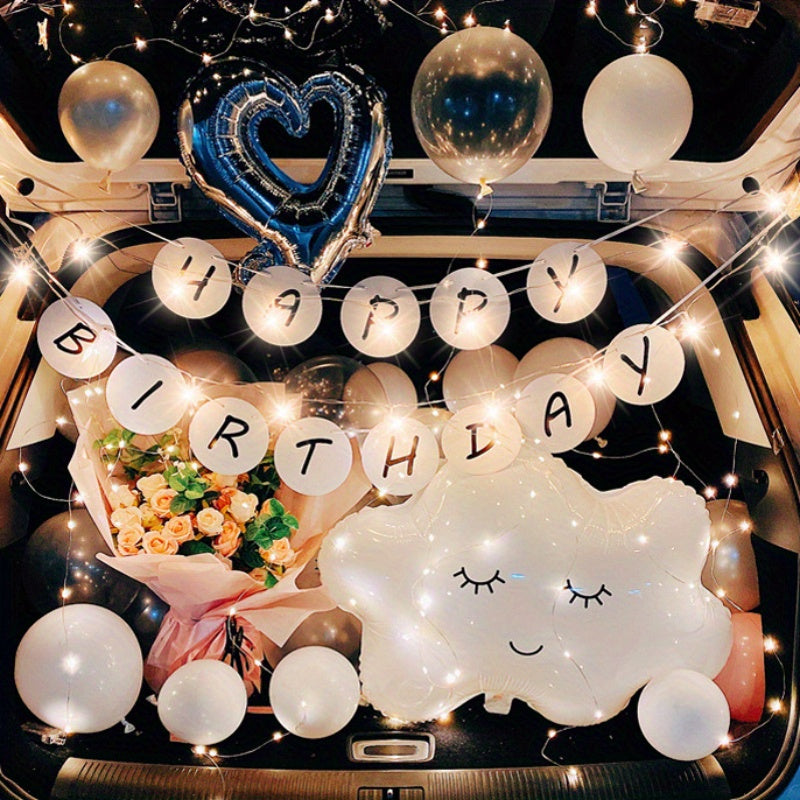 Car Trunk Surprise Birthday Proposal Decoration Set
