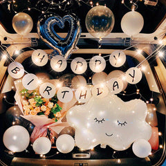 Car Trunk Surprise Birthday Proposal Decoration Set
