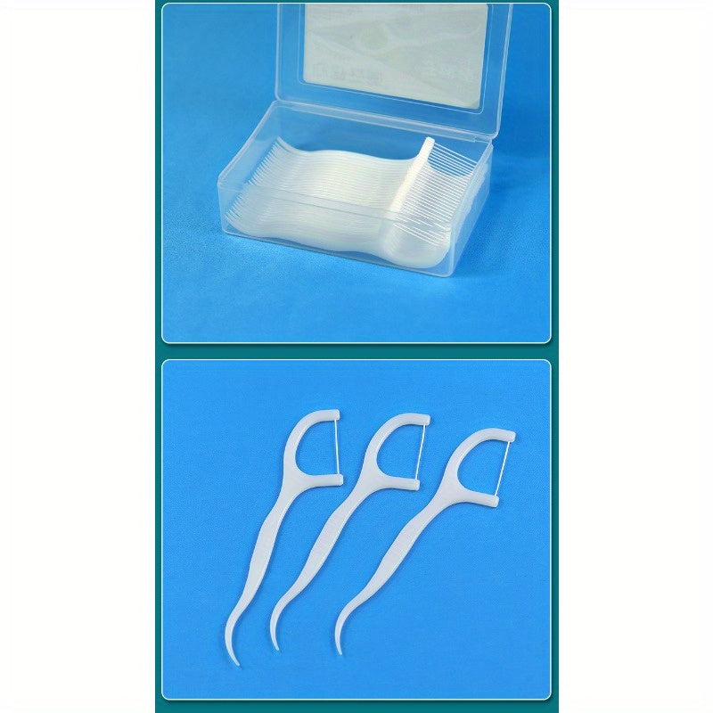 30pcs Floss Picks Set Dental Floss Portable Dispenser Holder Travel Toothpicks