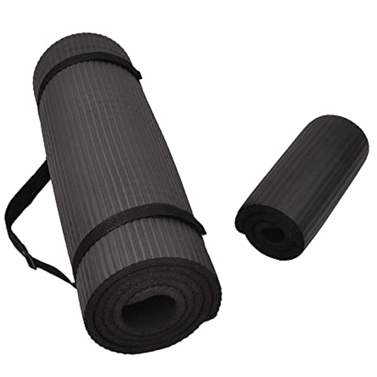 High Density Non-slip Yoga Mat Extra Thick Soft Fitness Mat with Carrying Strap
