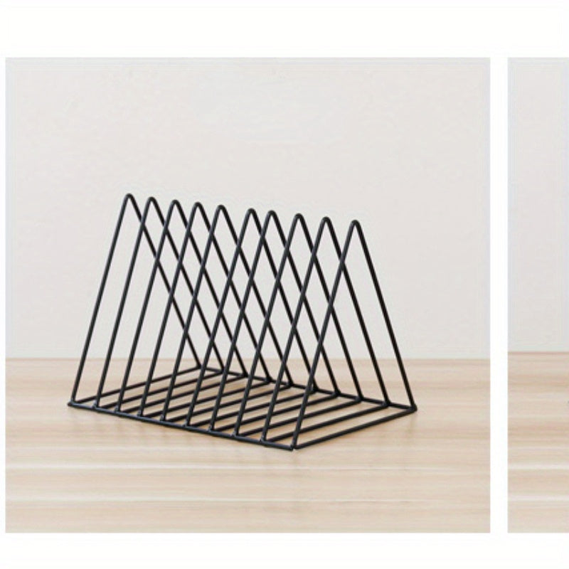 Small Bookshelf Triangle Rack Iron Storage Fresh Wind Small Magazine Book Storag