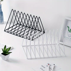Small Bookshelf Triangle Rack Iron Storage Fresh Wind Small Magazine Book Storag