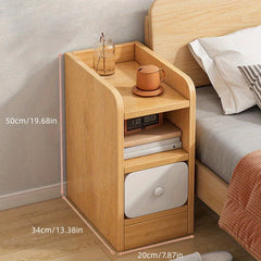 Small Narrow Bedside Table Mini Modern Cabinet Bedroom Storage