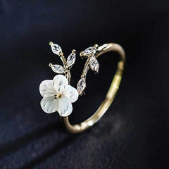 Flower Leaf Ring Party Jewelry Christmas Halloween Gift