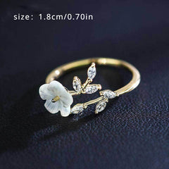 Flower Leaf Ring Party Jewelry Christmas Halloween Gift