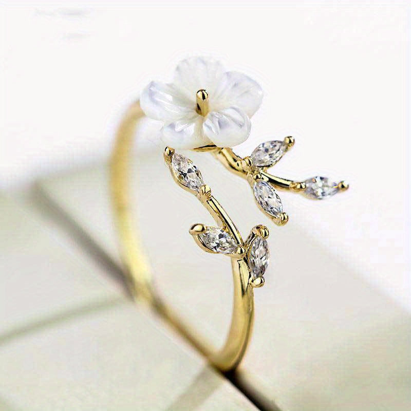 Flower Leaf Ring Party Jewelry Christmas Halloween Gift