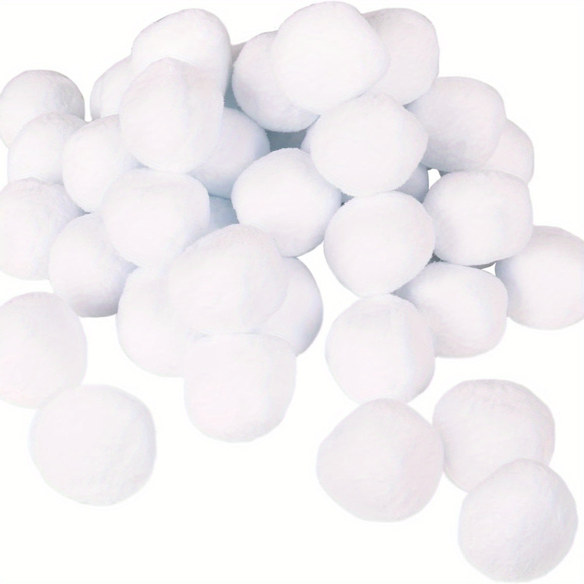 10pcs Plush Snowballs 2inch Christmas Snow Decorations Winter Family Games Balls