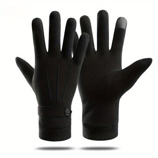 Winter Warm Gloves Thickened Velvet Cycling Gloves