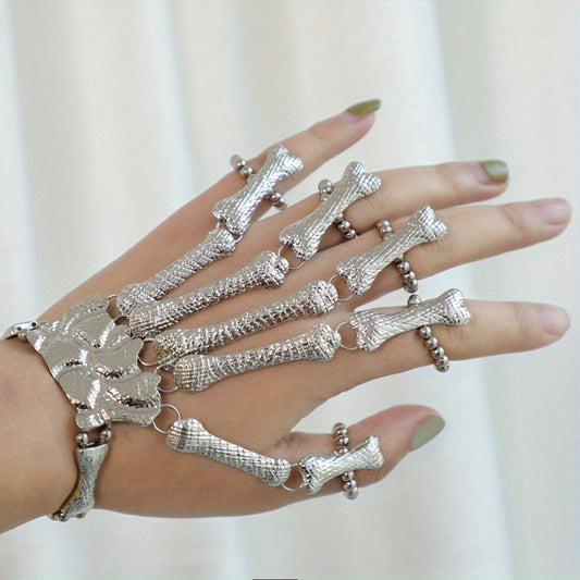 Punk Skull Hand Bone Bangle Bracelet