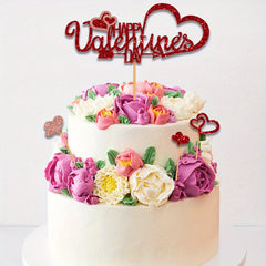 7pcs Valentines Cake Toppers Acrylic Cupcake Toppers Party Decoration