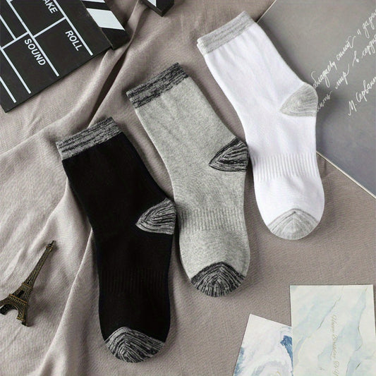 Men's Thick Sport Socks Breathable Mid Calf Basketball Socks