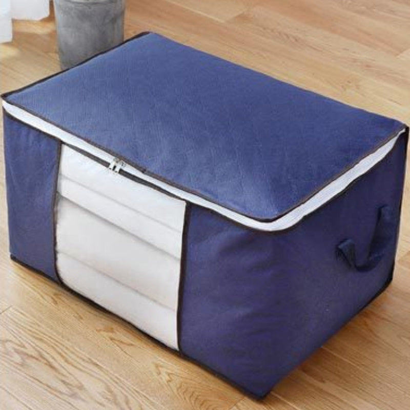 1pc Quilt Storage Bag Reinforced Thickened Non-woven Organizer