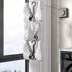 Balcony Shoe Drying Rack Household Storage Organizer