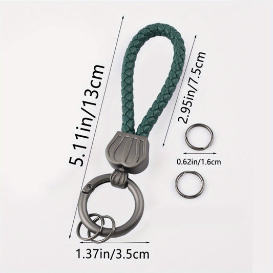 PU Leather Rope Keychain Keyring Pendant Key Ring For Men Women
