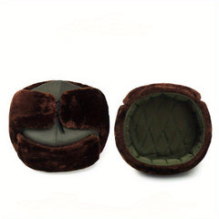Winter Velvet Trapper Hat for Men Warm Windproof Hat with Ear Flaps