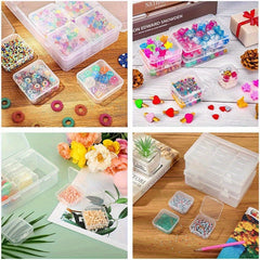 Small Transparent Plastic Storage Box with Lid for Jewelry Beads