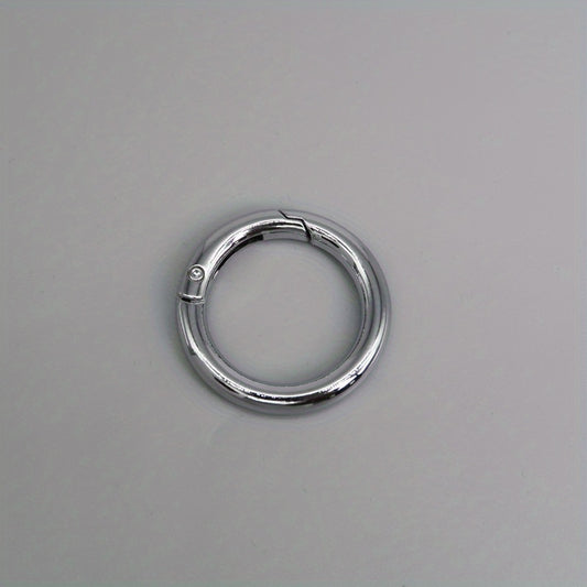 Spring Buckle Round Metal Keychain Keyring Accessory