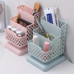 1pc Hollow Desk Organizer Mobile Phone Stand Office Supplies Pen Holder