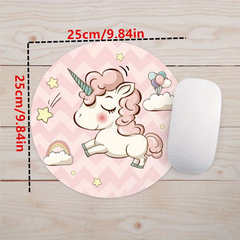 Cartoon Small Round Mouse Pad Creative Desk Mat