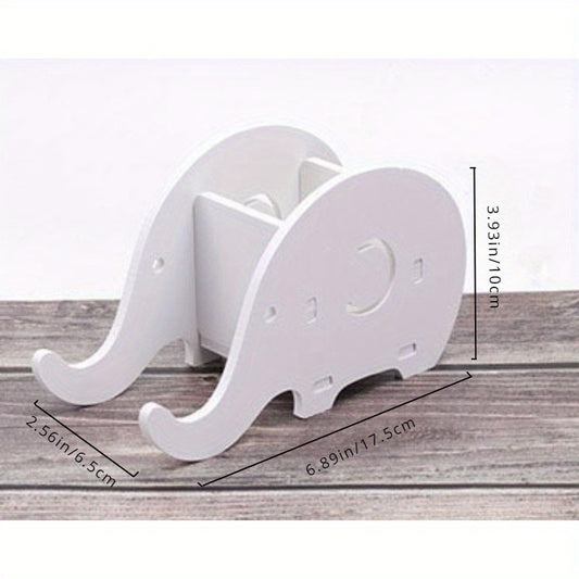 Cute Elephant Desktop Pen Holder with Phone Storage Box