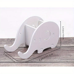 Cute Elephant Desktop Pen Holder with Phone Storage Box