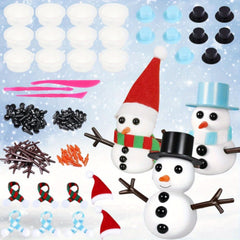 11pcs Build A Snowman Kit Christmas Crafts Snowman Making