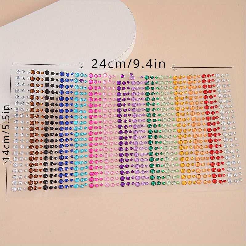 900pcs Colorful Eyes Makeup Diamond Stickers Masquerade Party Face Tattoo