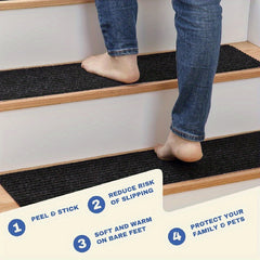 5pcs Anti-slip Stair Treads Indoor Durable Safe Elderly Pets Adhesive