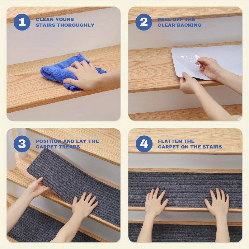 5pcs Anti-slip Stair Treads Indoor Durable Safe Elderly Pets Adhesive