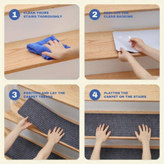 5pcs Anti-slip Stair Treads Indoor Durable Safe Elderly Pets Adhesive