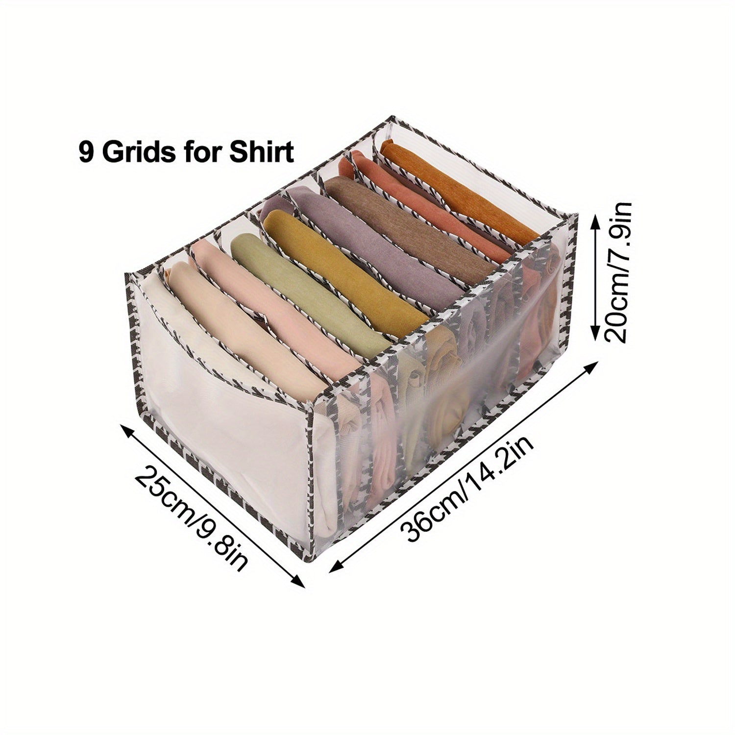 9 Cell Wardrobe Clothes Organizer Drawers Storage Boxes
