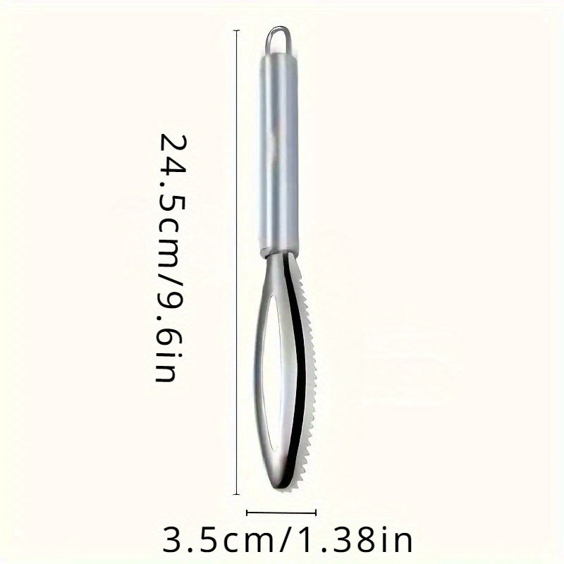 2pcs Stainless Steel Fish Scale Scrapers Removal Brushes
