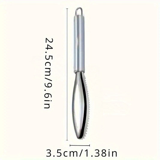 2pcs Stainless Steel Fish Scale Scrapers Removal Brushes