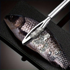 2pcs Stainless Steel Fish Scale Scrapers Removal Brushes