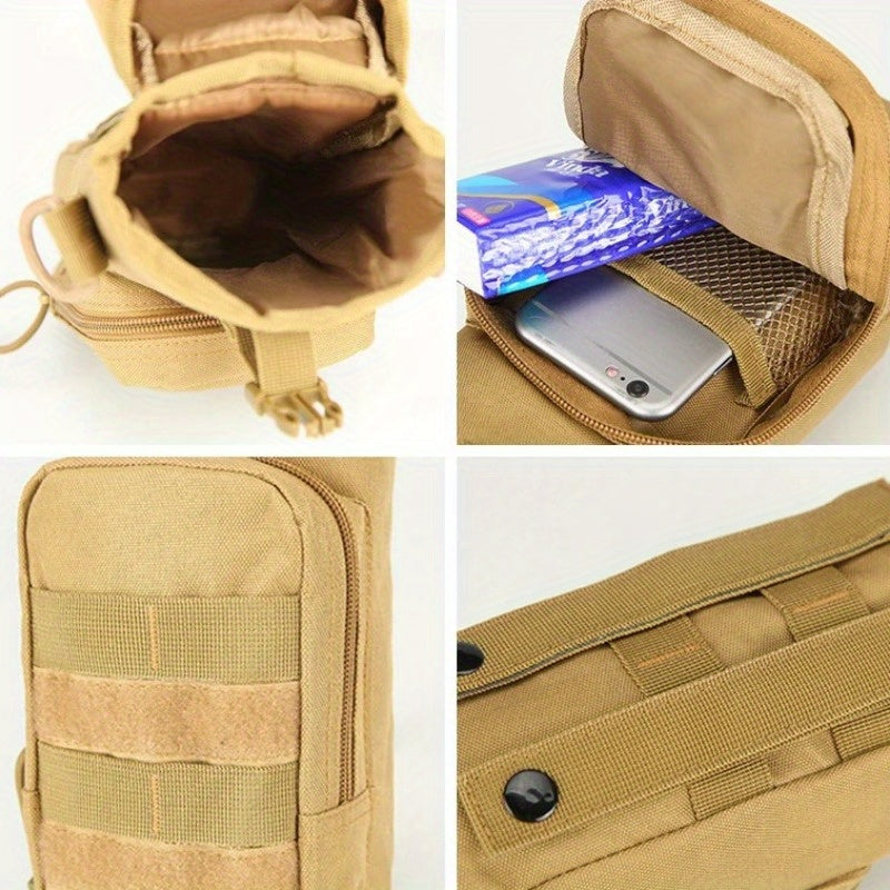 Nylon Water Bottle Pouch with Shoulder Strap for Outdoor Travel