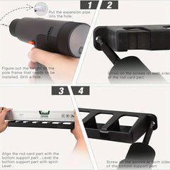 6 Hole Fishing Rod Rack Wall Mounted Organizer Display Holder Durable Plastic