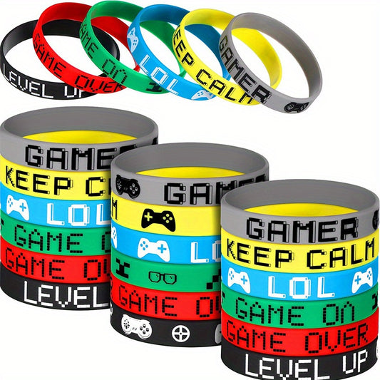 12 Pcs Mixed Inspirational Bracelets for Game Players