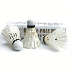 3pcs Goose Feather Badminton Shuttlecocks for Training and Entertainment