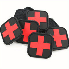 Outdoor Red Cross Hook Loop Patch Medical Armband