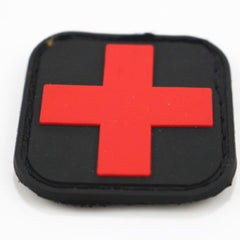 Outdoor Red Cross Hook Loop Patch Medical Armband